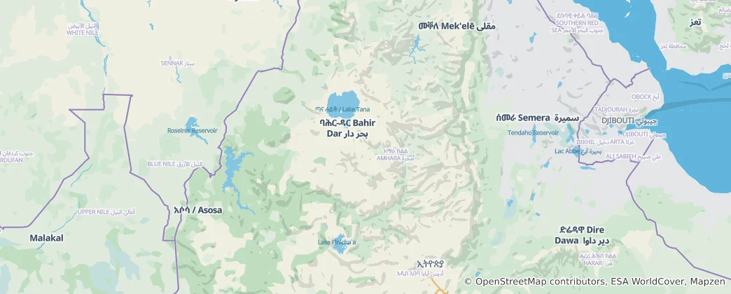 Map of Amhara Region