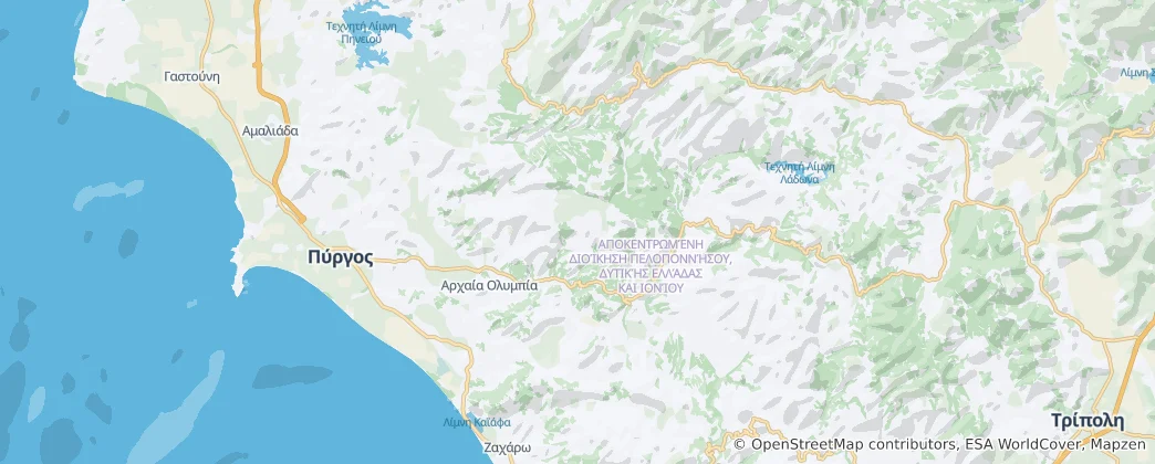 Térkép: Ókori Olympia