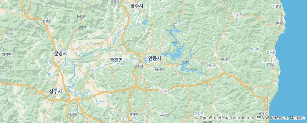 Map of Andong