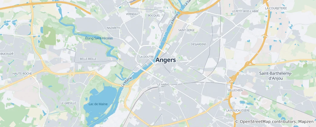 Mapa Angers