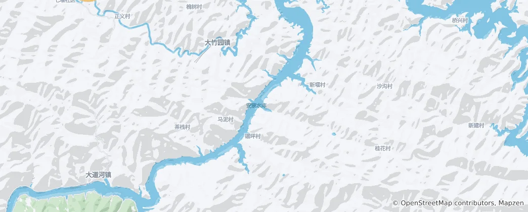 Map of Ankang Reservoir