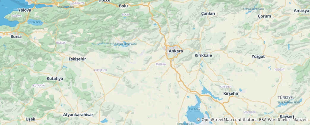 Mapa Ankarská provincie