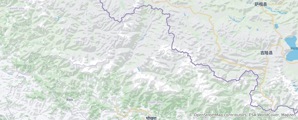 Mappa di Annapurna Conservation Area