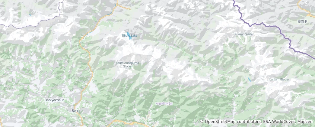 Karte von Annapurna Himal