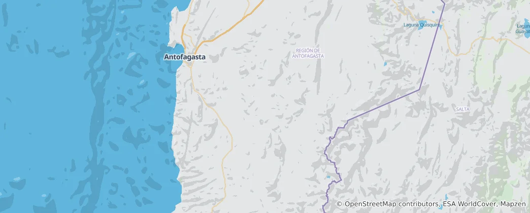 Map of Antofagasta