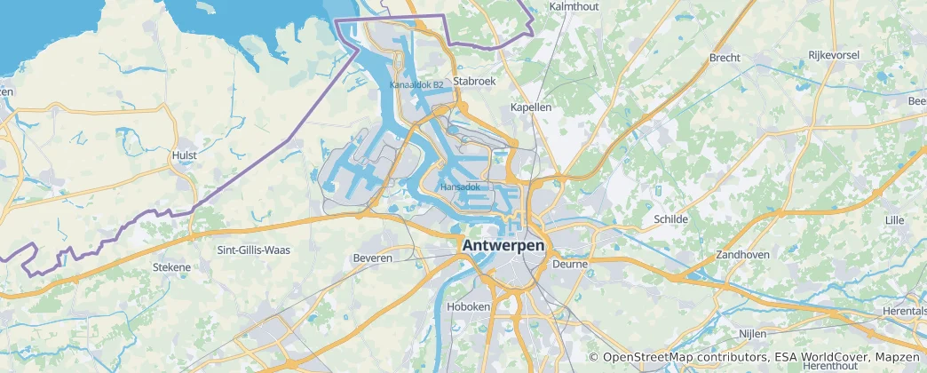 Map of Antwerp
