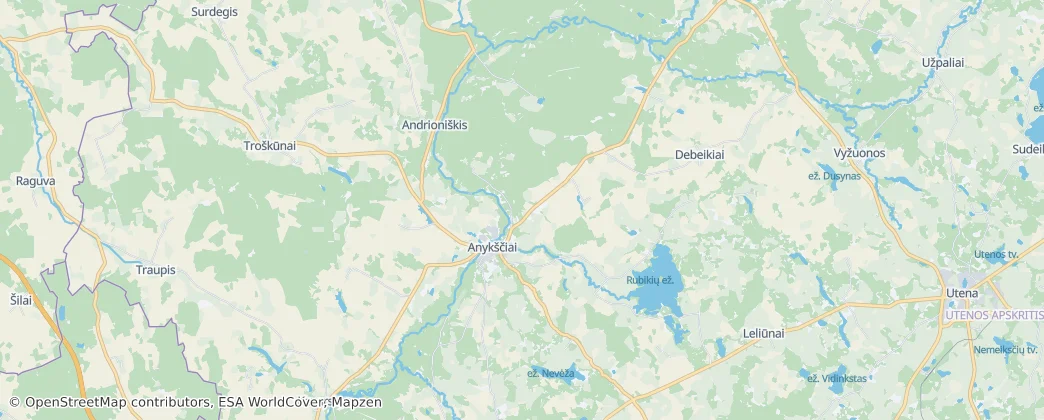 Anykščiai — Mappa