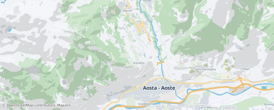 Aosta — Térkép