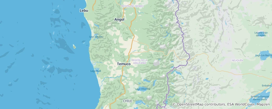 Mapa Araukánie