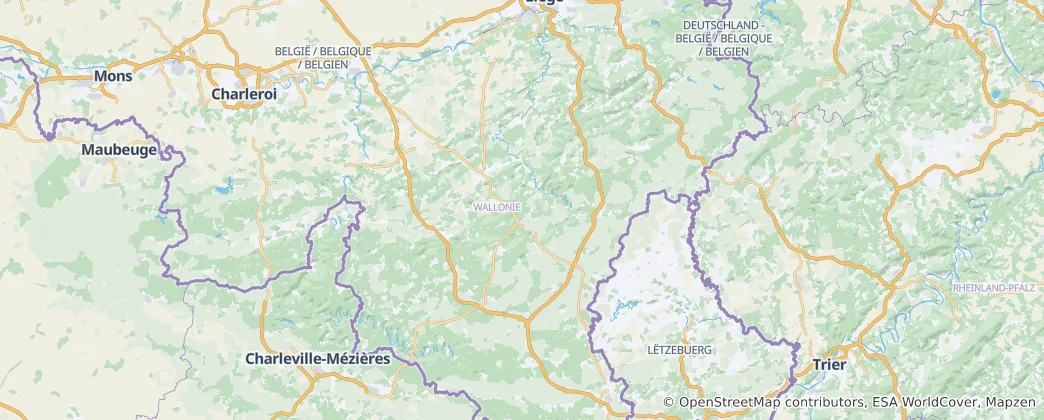 Map of Ardennes