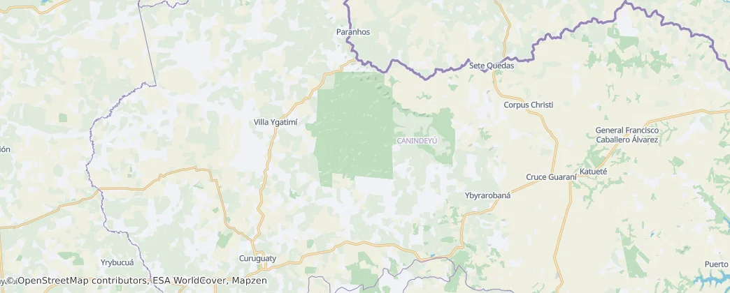 Area de la Biosfera de Transicion del Bosque Mbaracayu — Karte