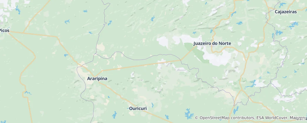 Mappa di Área de Proteção Ambiental Chapada do Araripe