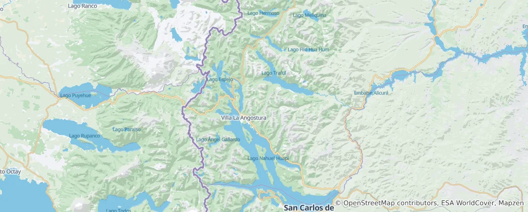 Mappa di Dipartimento di Los Lagos