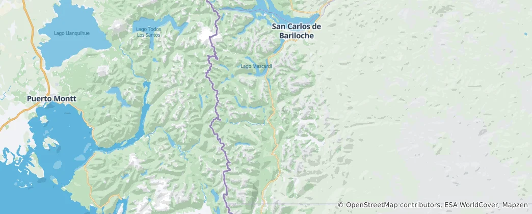 Mappa di Dipartimento di Bariloche