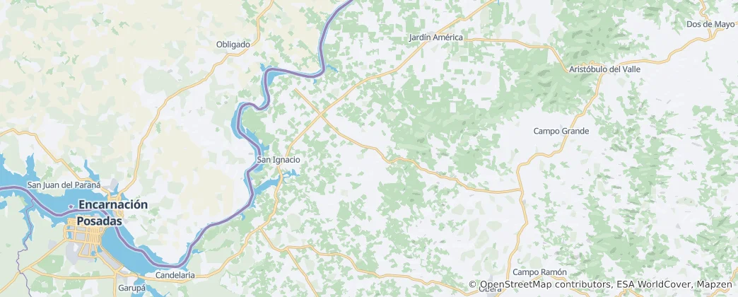 Mappa di Dipartimento di San Ignacio