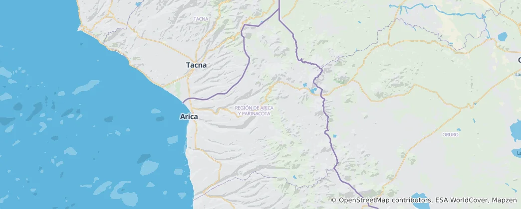 Mapa De Región de Arica y Parinacota