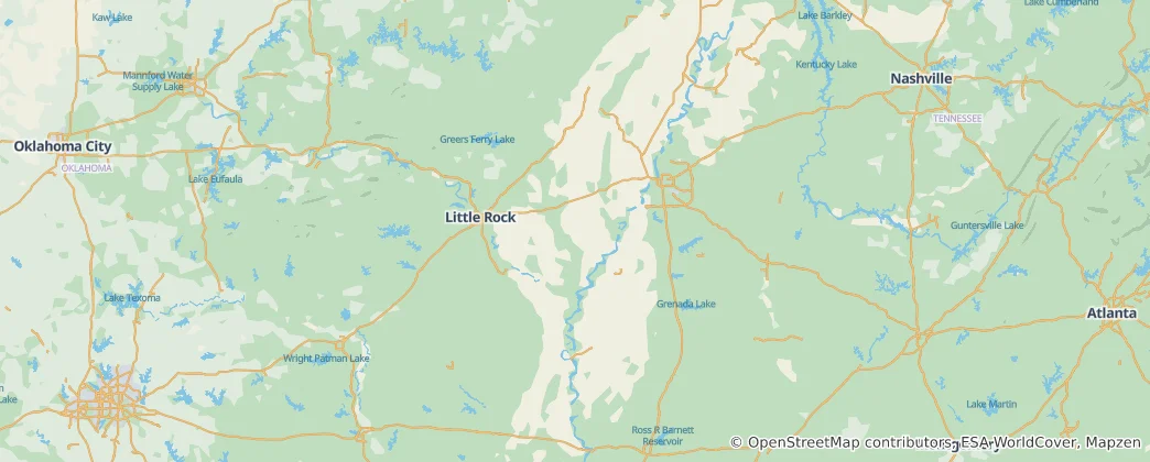 Mapa Arkansas