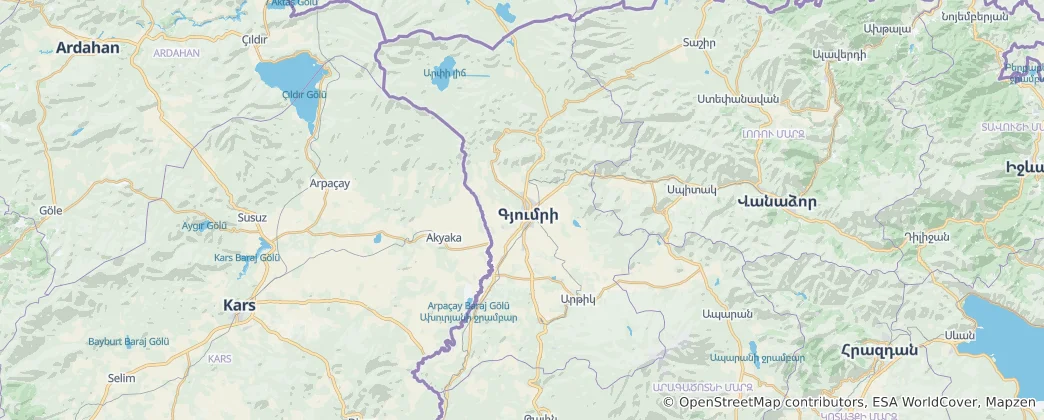 Mapa Širak
