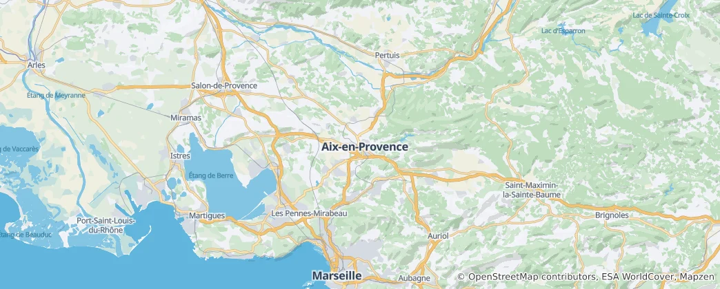 Mappa di arrondissement di Aix-en-Provence