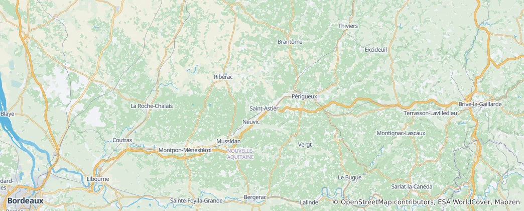 Map of Arrondissement of Périgueux