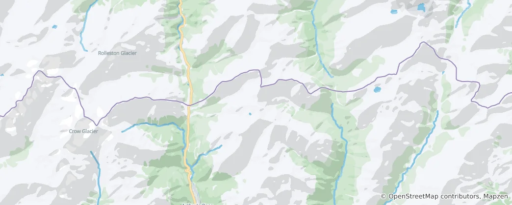 Kaart van Arthur's Pass