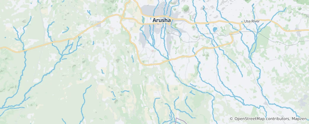Mappa di Distretto urbano di Arusha