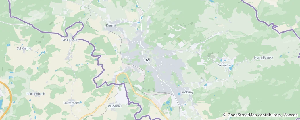 Mappa di Aš