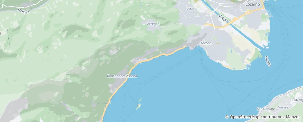 Mapa Ascona