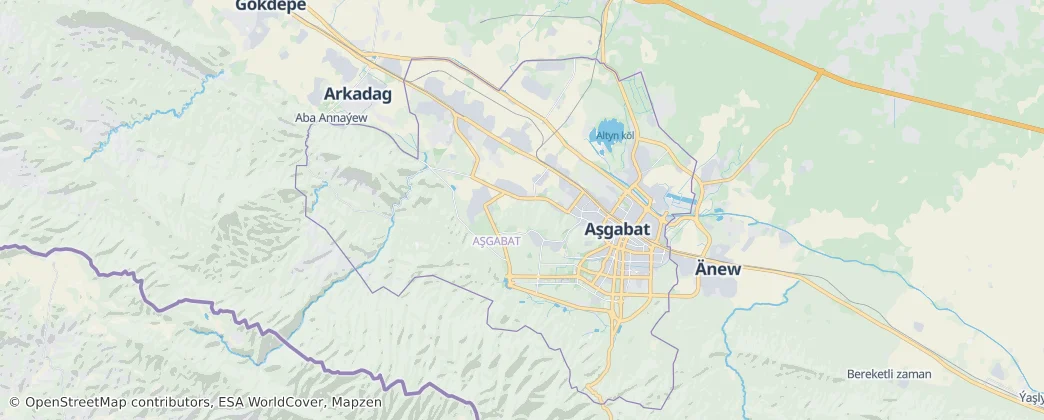 Aşgabat — Mappa
