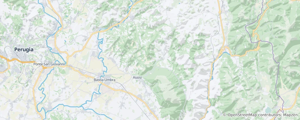아시시 지도