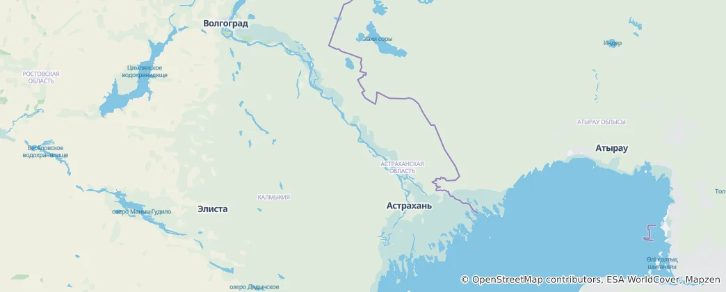 Map of Astrakhan Oblast