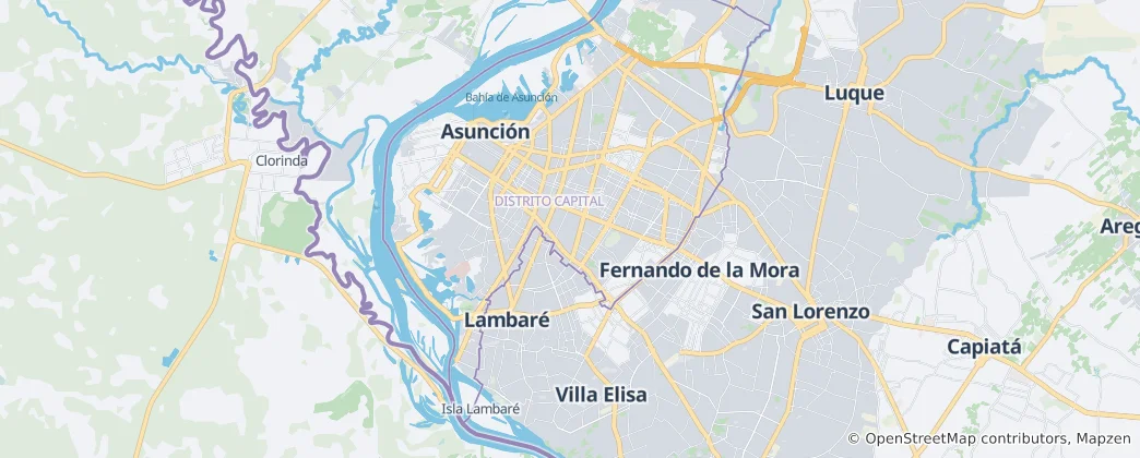 Map of Asunción