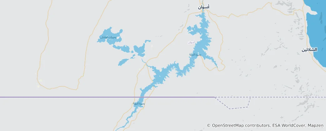 Map of Aswan Governorate