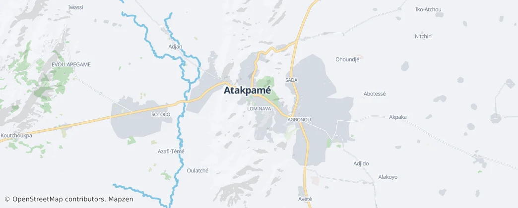Atakpamé — Kaart