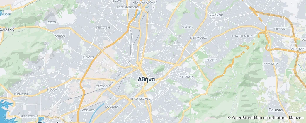 Map of Athens Municipality