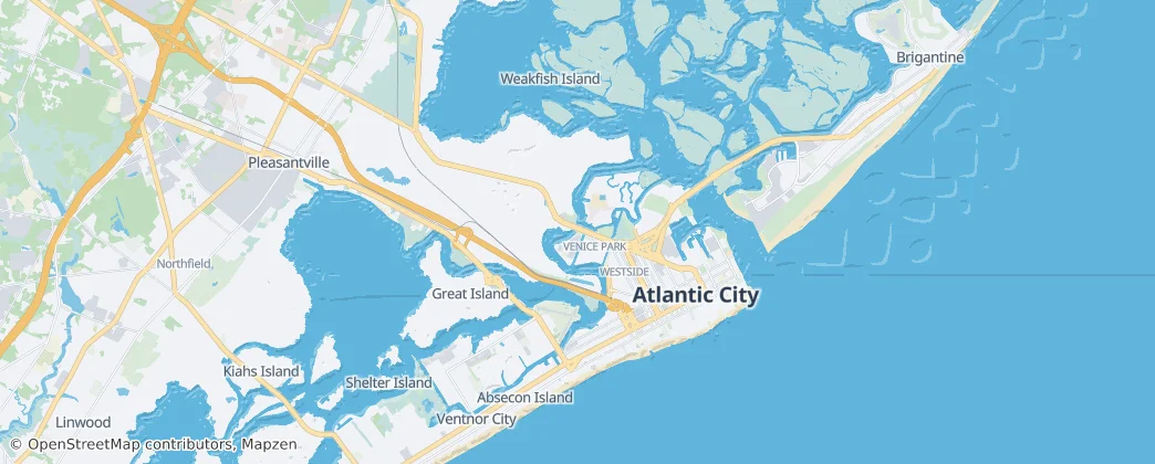 Atlantic City — Mapa