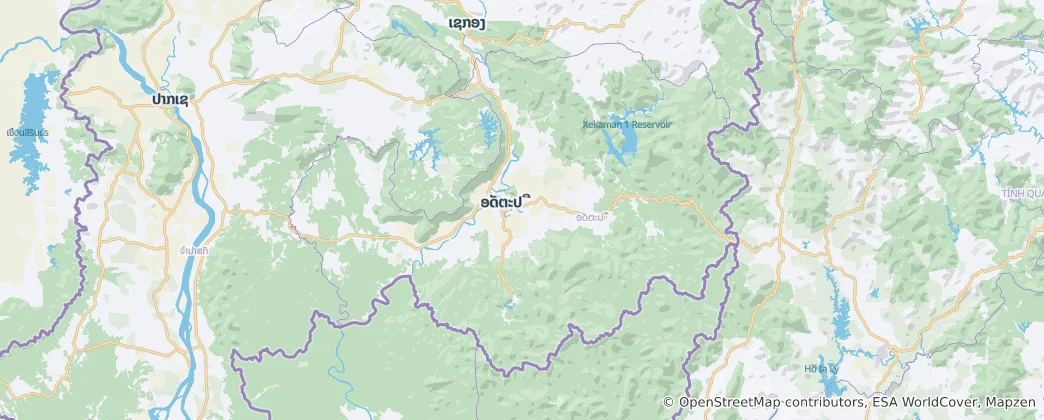 Mappa di provincia di Attapeu