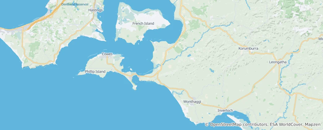 Mapa Bass Coast Shire