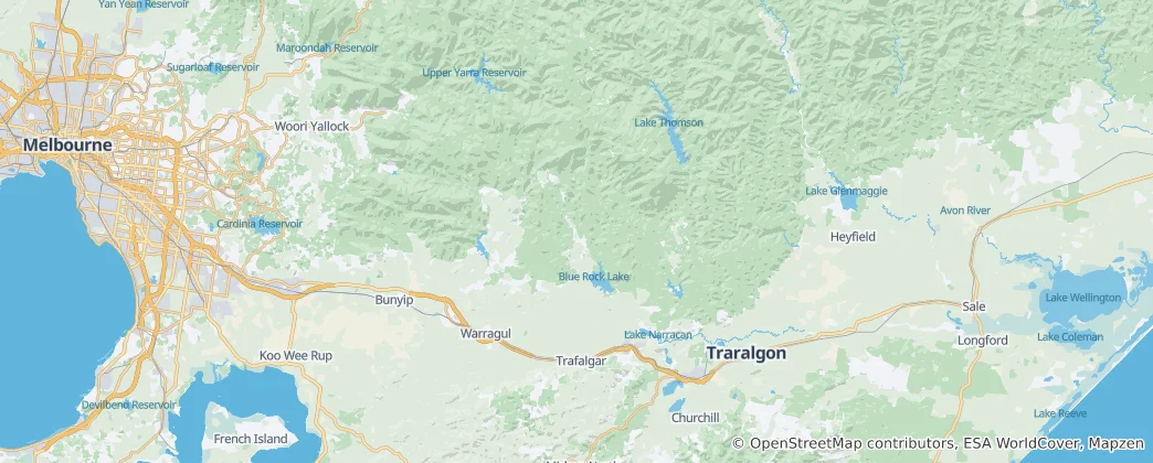 Mapa De Condado de Yarra Ranges