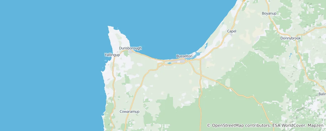 Mappa di contea di Busselton