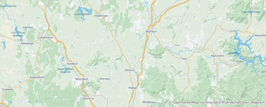 Karte von Mitchell Shire