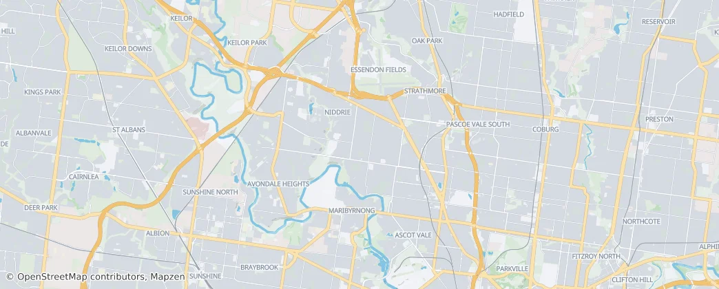 Ciudad de Moonee Valley — Mapa