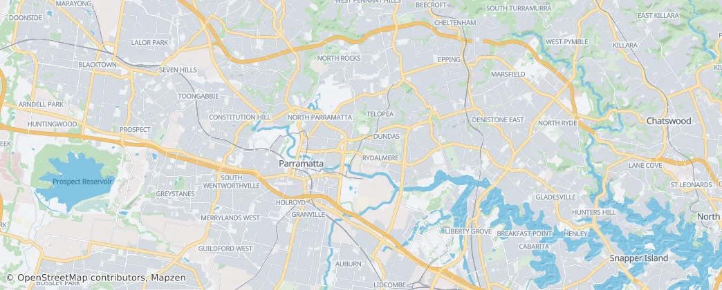 City of Parramatta — mapa