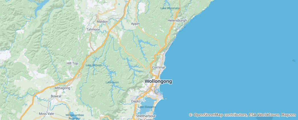 Mapa City of Wollongong