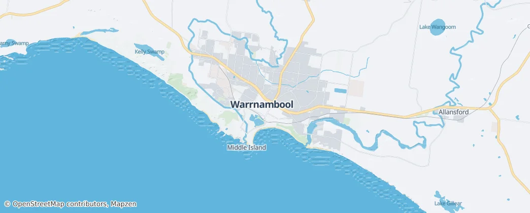Warrnambool – Mapa