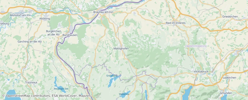 布劳瑙县 地图