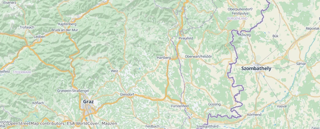 Distrito de Hartberg-Fürstenfeld — Mapa