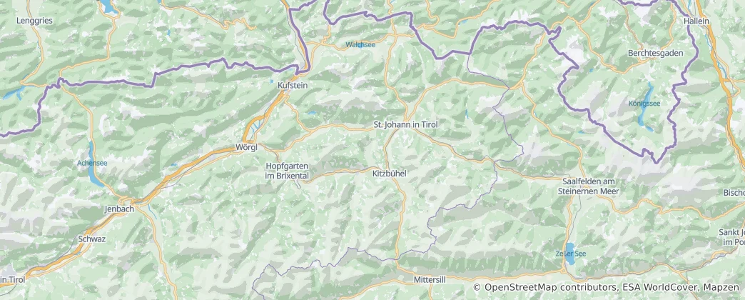 Mapa Kitzbühel District