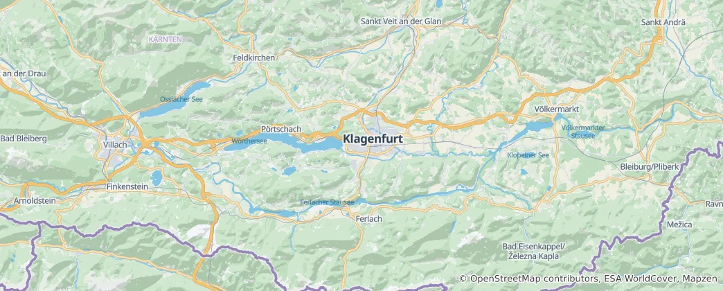 Mappa di Klagenfurt am Wörthersee