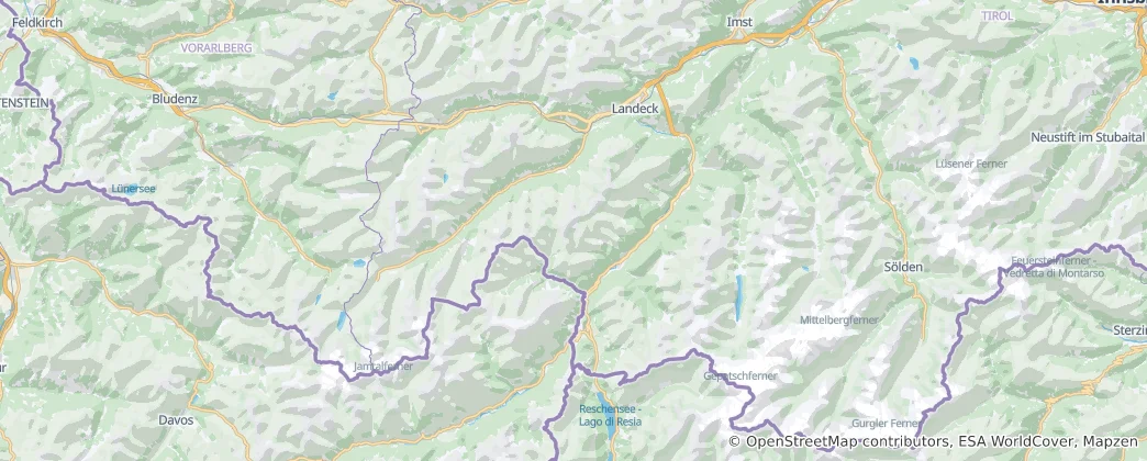 Mapa De distrito de Landeck